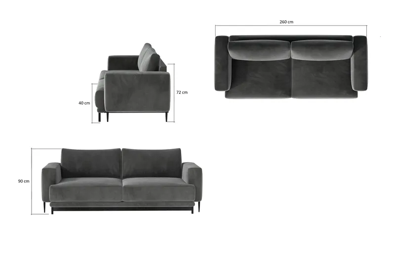 Dalia Sofa - Beige - Møbler - Sofaer - Sovesofaer - 4 seters sovesofa