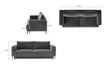 Dalia Sofa - Lysebeige - Møbler - Sofaer - Sovesofaer - 4 seters sovesofa