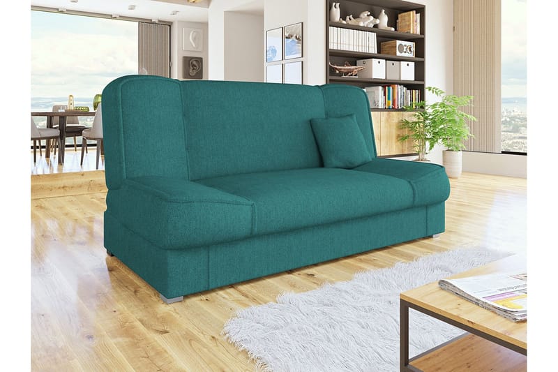Gabi 4-seter Sovesofa 104x175 cm med Oppbevaring i Stoff - Petrolgrønn - Møbler - Sofaer - Sovesofaer - 4 seters sovesofa