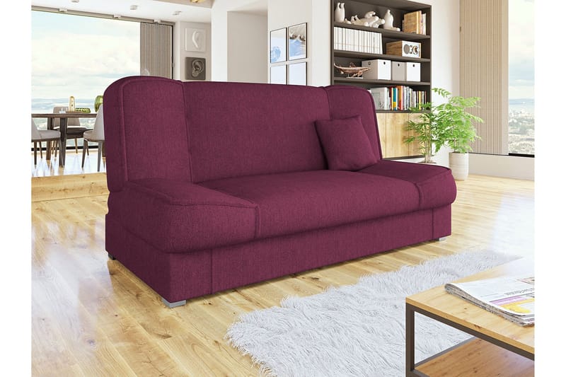 Gabi 4-seter Sovesofa 175x80x80 cm med Oppbevaring i Stoff - Lilla - Møbler - Sofaer - Sovesofaer - 4 seters sovesofa
