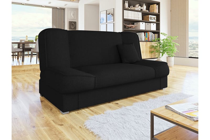Gabi Sofa 175x80x80 cm - Svart - Møbler - Sofaer - Sovesofaer - 4 seters sovesofa