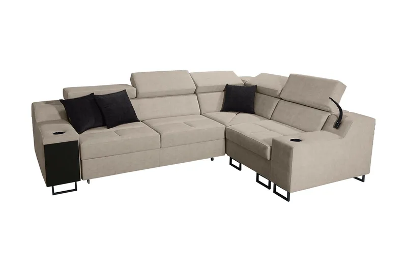 4-seters Sovesofa Høyre, Beige