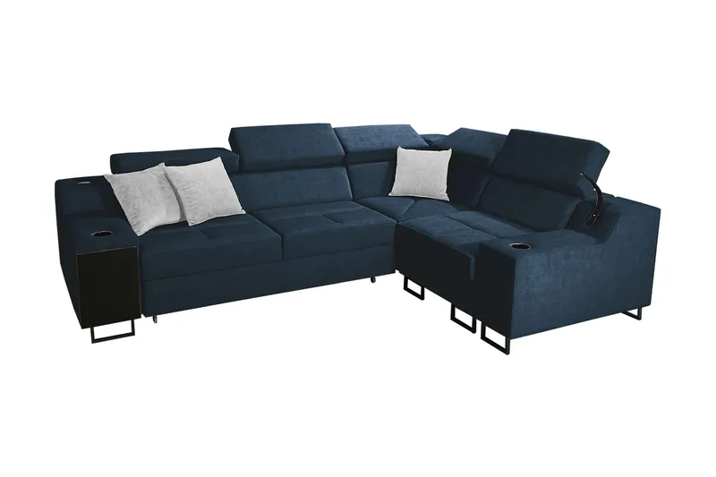 4-seters Sovesofa Høyre, Blå