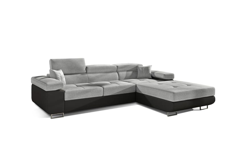 Klinka Sovesofa med Divan Høyre - Grå/Svart - Møbler - Sofaer - Sovesofaer - Sovesofa divan