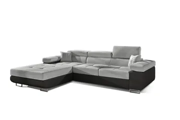 Klinka Sovesofa med Divan Venstre - Grå/Svart - Møbler - Sofaer - Sovesofaer - Sovesofa divan