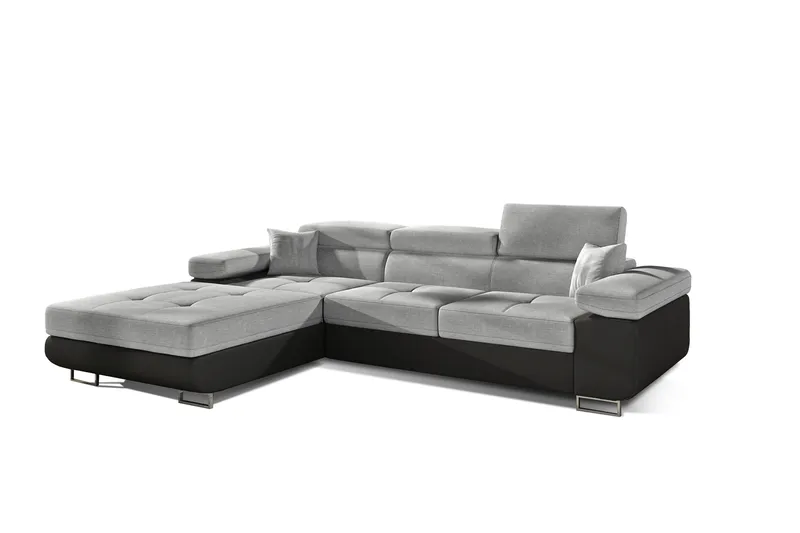 Klinka Sovesofa med Divan Venstre - Grå/Svart - Møbler - Sofaer - Sovesofaer - Sovesofa divan