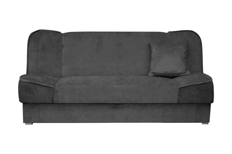 Kuoksu 4-seter Fremoverrettet Sovesofa 104x175 cm med Oppbevaring i Fløyel, Grå