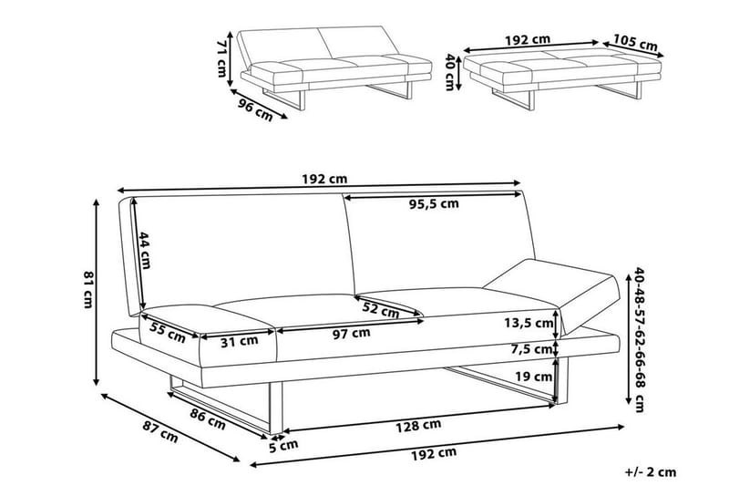 Ramsholt Sovesofa - Beige - Møbler - Sofaer - Sovesofaer - 4 seters sovesofa