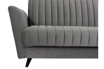 Rigberg 3-seter Kanalsydd Dyp Sovesofa med Oppbevaring i Stoff - Grå - Møbler - Sofaer - Sovesofaer - 4 seters sovesofa