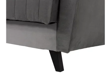 Rigberg 3-seter Kanalsydd Dyp Sovesofa med Oppbevaring i Stoff - Grå - Møbler - Sofaer - Sovesofaer - 4 seters sovesofa