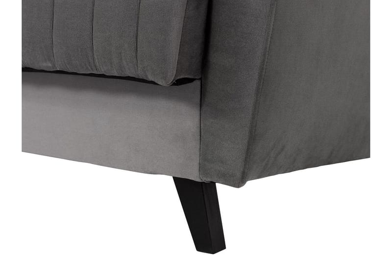 Rigberg 3-seter Kanalsydd Dyp Sovesofa med Oppbevaring i Stoff - Grå - Møbler - Sofaer - Sovesofaer - 4 seters sovesofa