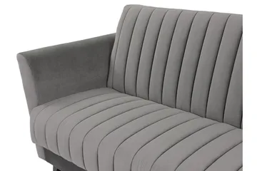 Rigberg 3-seter Kanalsydd Dyp Sovesofa med Oppbevaring i Stoff - Grå - Møbler - Sofaer - Sovesofaer - 4 seters sovesofa