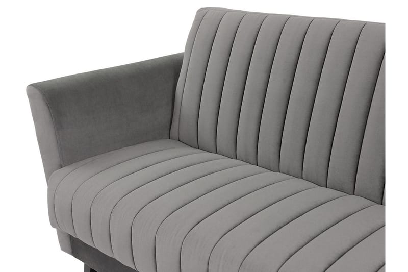 Rigberg 3-seter Kanalsydd Dyp Sovesofa med Oppbevaring i Stoff - Grå - Møbler - Sofaer - Sovesofaer - 4 seters sovesofa