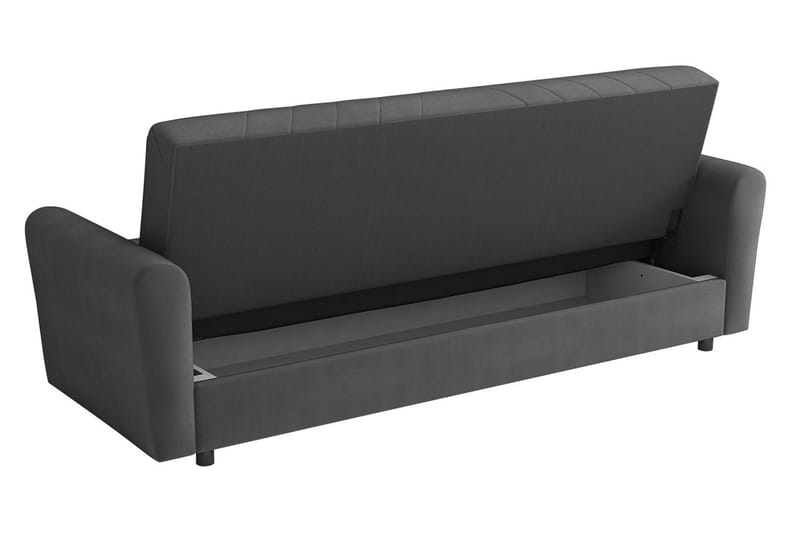 Torskudden Sovesofa 115x190 cm med Oppbevaring i Stoff - Grå - Møbler - Sofaer - Sovesofaer - 4 seters sovesofa