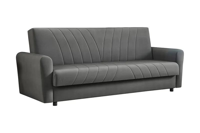 Torskudden Sovesofa 115x190 cm med Oppbevaring i Stoff, Grå