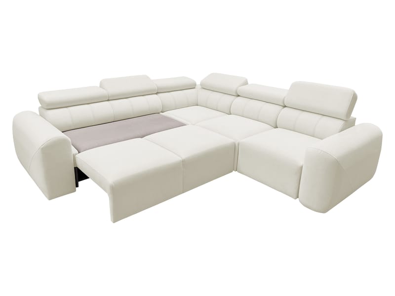 5-seters hjørnesovesofa VOLARE Velo 621 Høyrevendt - hvit - Møbler - Sofaer - Sovesofaer - Hjørnesovesofa