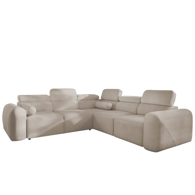 5-seters hjørnesovesofa VOLARE Velo 623 Høyrevendt - beige - Møbler - Sofaer - Sovesofaer - Hjørnesovesofa
