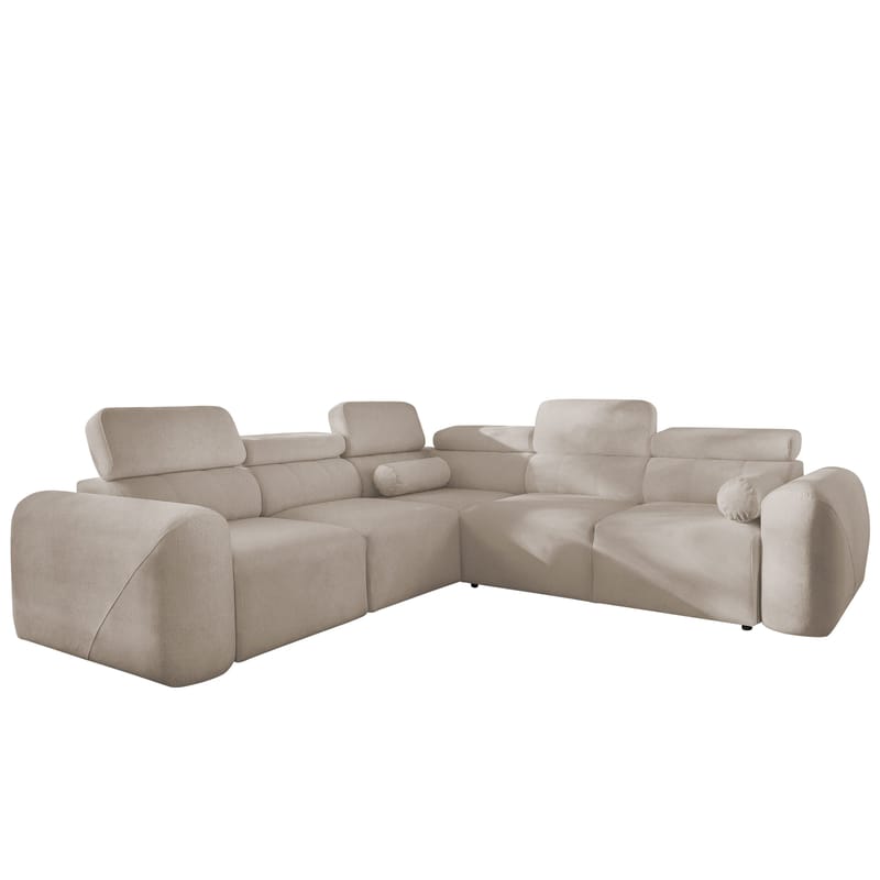 5-seters hjørnesovesofa VOLARE Velo 623 Venstrevendt - beige - Møbler - Sofaer - Sovesofaer - Hjørnesovesofa