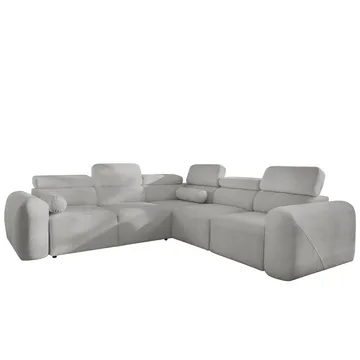 5-seters hjørnesovesofa VOLARE Velo 633 Høyrevendt - lysegrå - Møbler - Sofaer - Sovesofaer - Hjørnesovesofa