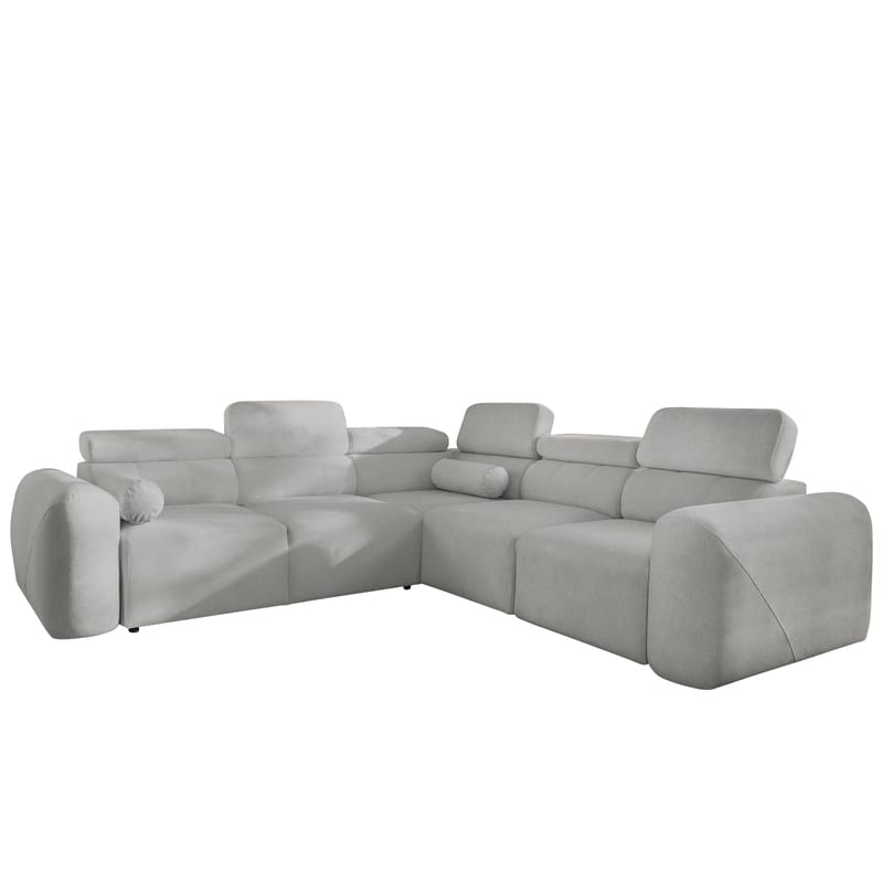 5-seters hjørnesovesofa VOLARE Velo 633 Høyrevendt - lysegrå - Møbler - Sofaer - Sovesofaer - Hjørnesovesofa