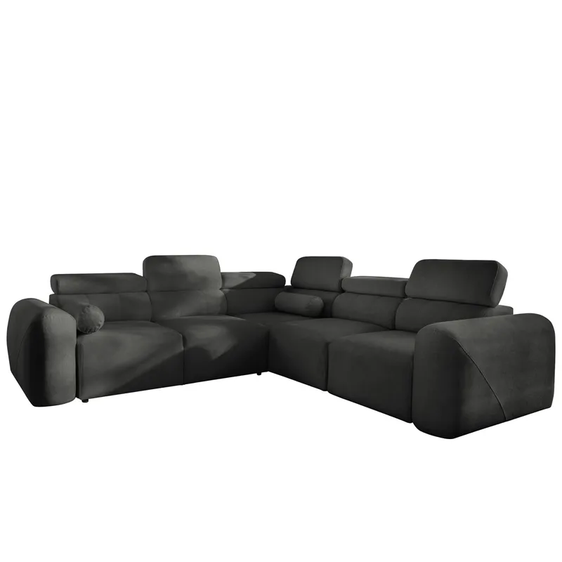 5-seters hjørnesovesofa VOLARE Velo 636 Høyrevendt - svart - Møbler - Sofaer - Sovesofaer - Hjørnesovesofa