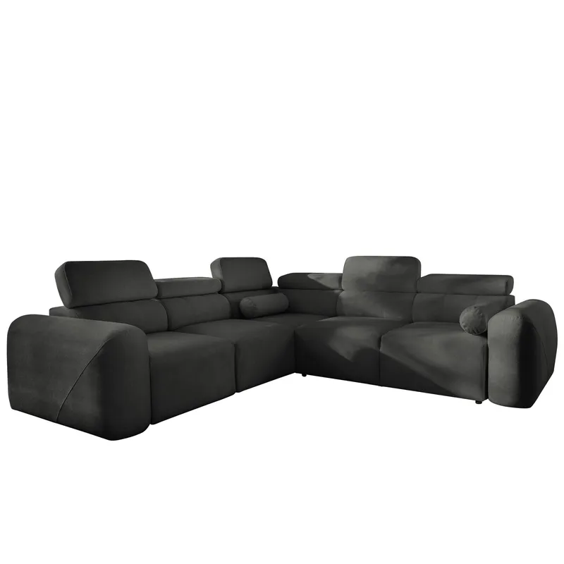 5-seters hjørnesovesofa VOLARE Velo 636 Venstrevendt, svart