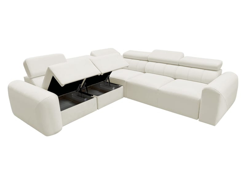 5-seters hjørnesovesofa VOLARE Velo 636 Venstrevendt - svart - Møbler - Sofaer - Sovesofaer - Hjørnesovesofa