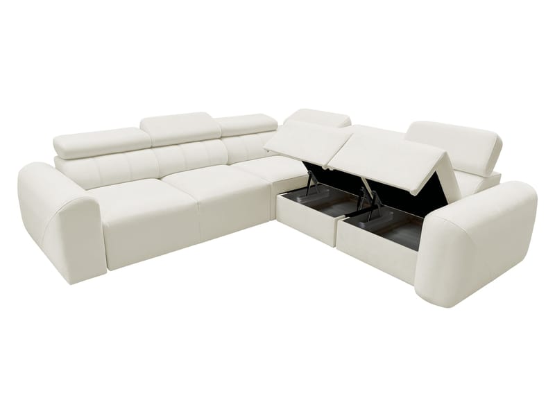 5-seters hjørnesovesofa VOLARE Velo 636 Venstrevendt - svart - Møbler - Sofaer - Sovesofaer - Hjørnesovesofa