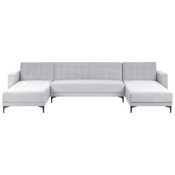 5-seters Modulsofa Aberdeen - Lysegrå, svart/Fløyel - Møbler - Sofaer - Modulsofaer - Komplett modulsofa