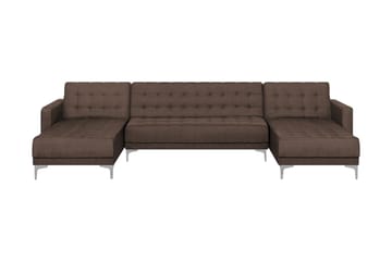 5-seters sofa med sovefunksjon brun Divansofa