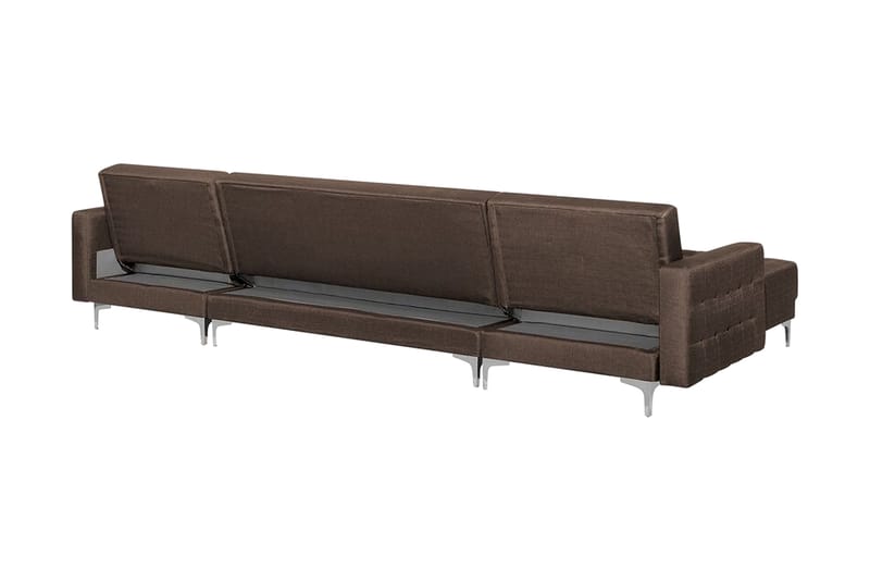 5-seters sofa med sovefunksjon brun Divansofa - Brun - Hjørnesovesofa