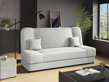 Abron 3-seter Foldbar Sovesofa 116x195 cm med Oppbevaring i Stoff - Grå - Møbler - Sofaer - Sovesofaer - 3 seters sovesofa