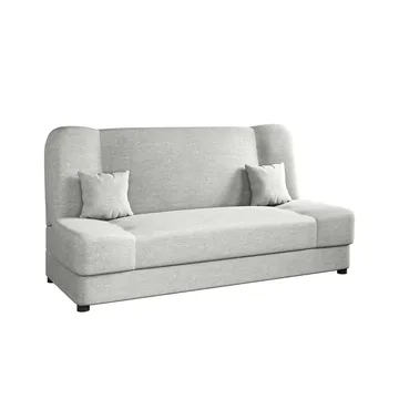 Abron 3-seter Foldbar Sovesofa 116x195 cm med Oppbevaring i Stoff - Grå - Møbler - Sofaer - Sovesofaer - 3 seters sovesofa