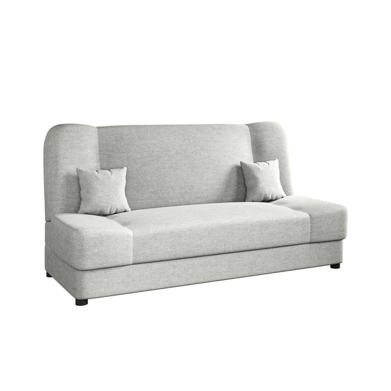 Abron 3-seter Foldbar Sovesofa 116x195 cm med Oppbevaring i Stoff, Grå