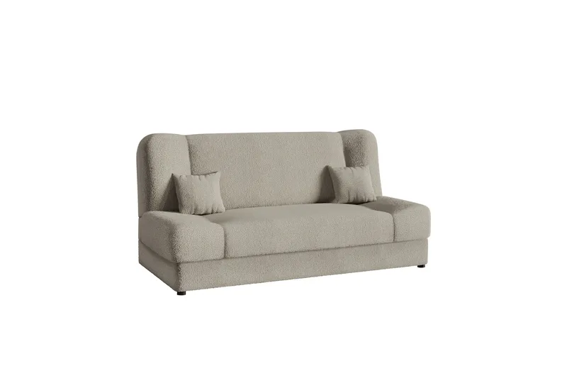 Abron 3-seter Sammenleggbar Sovesofa med Oppbevaring i Bouclé, Beige