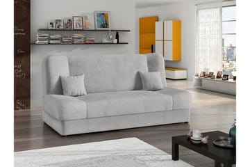 Abron 3-seter Sammenleggbar Sovesofa med Oppbevaring i Stoff - Grå - Møbler - Sofaer - Sovesofaer - 3 seters sovesofa
