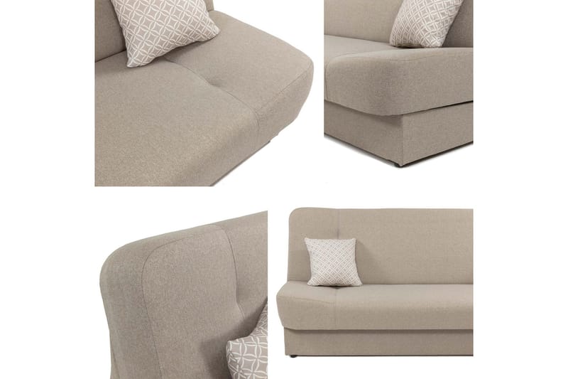 Abron 3-seter Sammenleggbar Sovesofa med Oppbevaring i Stoff - Marineblå - Møbler - Sofaer - Sovesofaer - 3 seters sovesofa