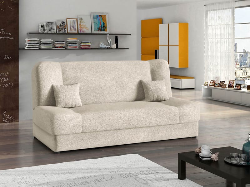 Abron 3-seters sovesofa med oppbevaring - beige - Møbler - Sofaer - Sovesofaer - 2 seters sovesofa