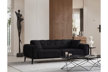 Adelphe 4-seters Sovesofa - Svart - Møbler - Sofaer - Sovesofaer - 4 seters sovesofa