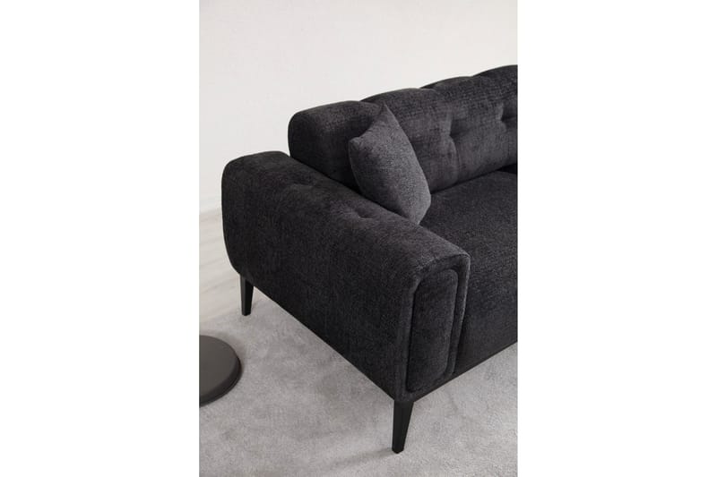 Adelphe 4-seters Sovesofa - Svart - Møbler - Sofaer - Sovesofaer - 4 seters sovesofa