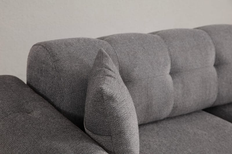 Adelphe Rektangulær Sovesofa 88x178 cm i Stoff - Grå - Møbler - Sofaer - Sovesofaer - 4 seters sovesofa