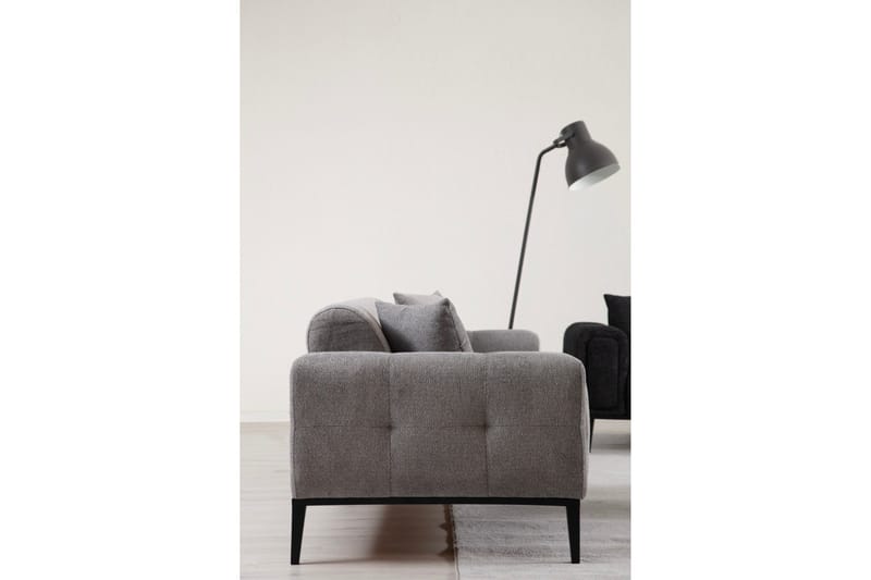 Adelphe Rektangulær Sovesofa 88x178 cm i Stoff - Grå - Møbler - Sofaer - Sovesofaer - 4 seters sovesofa