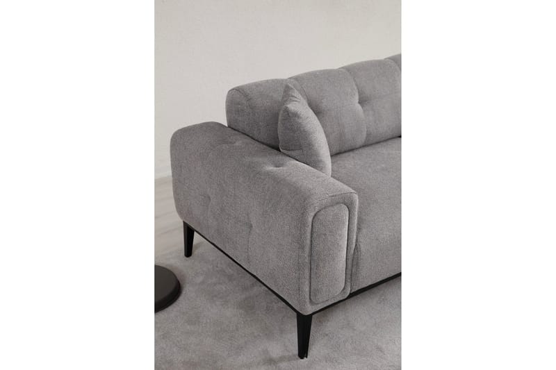 Adelphe Rektangulær Sovesofa 88x178 cm i Stoff - Grå - Møbler - Sofaer - Sovesofaer - 4 seters sovesofa