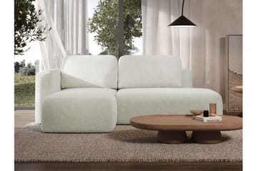 Afir Sovesofa Med 2-Seters Divan - Beige/Hvit - Møbler - Sofaer - Sovesofaer - Sovesofa divan
