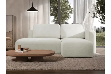 Afir Sovesofa Med 2-Seters Divan - Beige/Hvit - Møbler - Sofaer - Sovesofaer - Sovesofa divan
