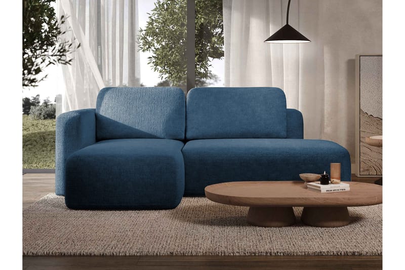 Afir Sovesofa Med 2-Seters Divan - Blå - Møbler - Sofaer - Sovesofaer - Sovesofa divan