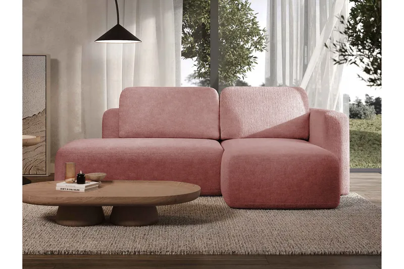 Afir Sovesofa Med 2-Seters Divan - Rosa - Møbler - Sofaer - Sovesofaer - Sovesofa divan