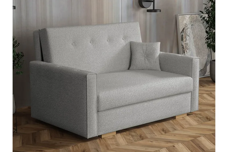 Ajiz Sovesofa 2-seter i Bouclé, Grå