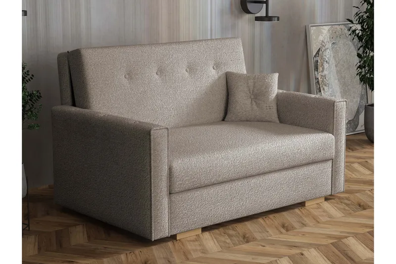 Ajiz Sovesofa 2-seter i Bouclé, Grå