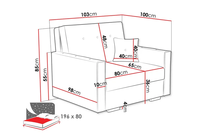 Ajiz Sovesofa 2-seter i Bouclé - Grønn - Møbler - Sofaer - Sovesofaer - 2 seters sovesofa